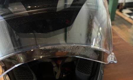 While the visor is susceptible to fogging, the Pinlock anti-fog shield keeps most of it clear.